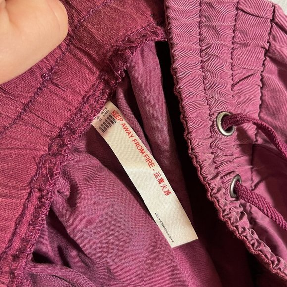 Free People Movement Ab Tracker Pants Womens Small Acai Wide Leg Split Flowy - Picture 14 of 16